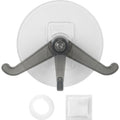Hjvkn Adhesive Rotating Triple Wall Hook Frosted Clear Smoke - Product view